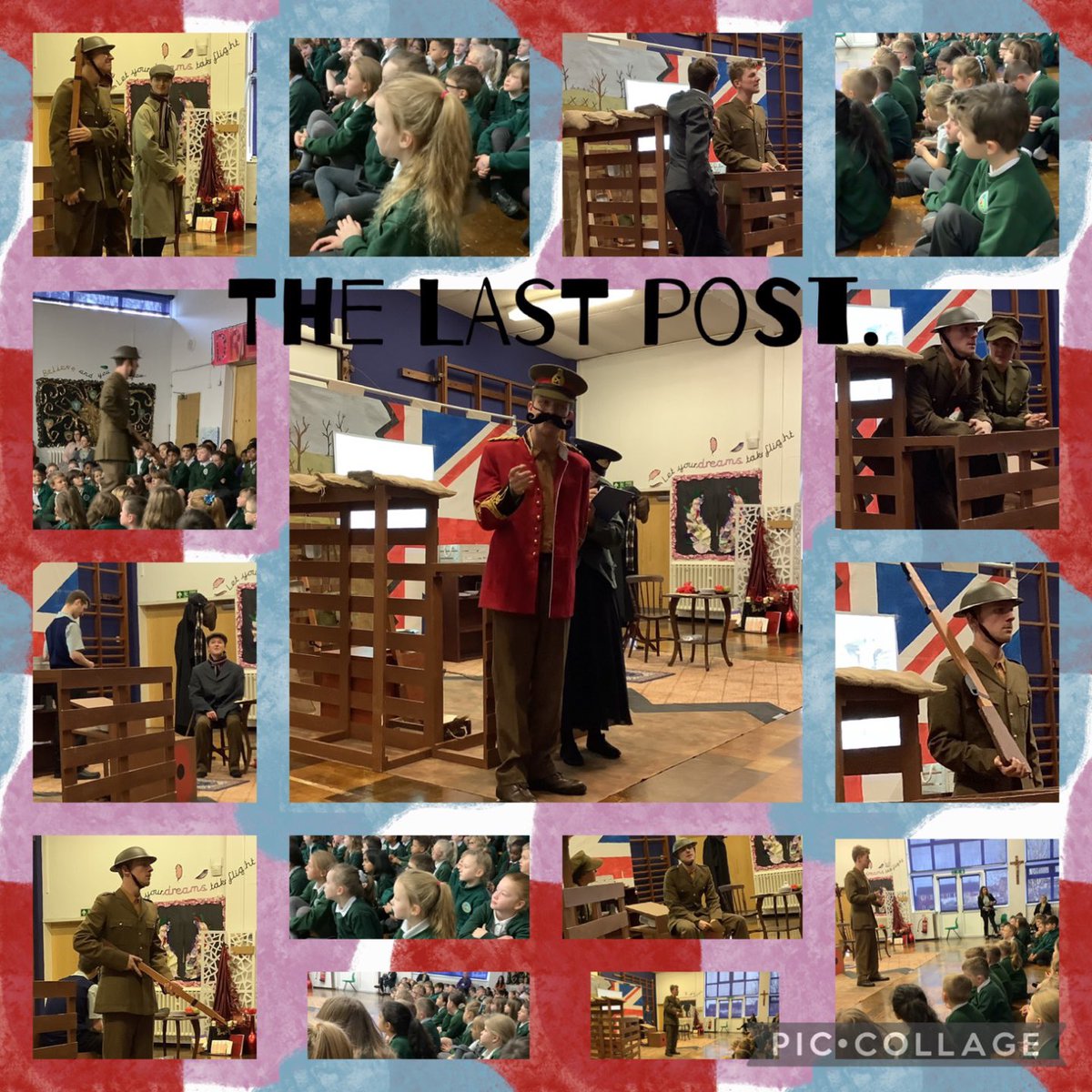 This morning we enjoyed a fantastic performance of @keith_campion’s The Last Post. Thank you @hobgoblintc_ for bringing this amazing story to life for our children #sjsbhistory #sjsbenglish #Remembrance