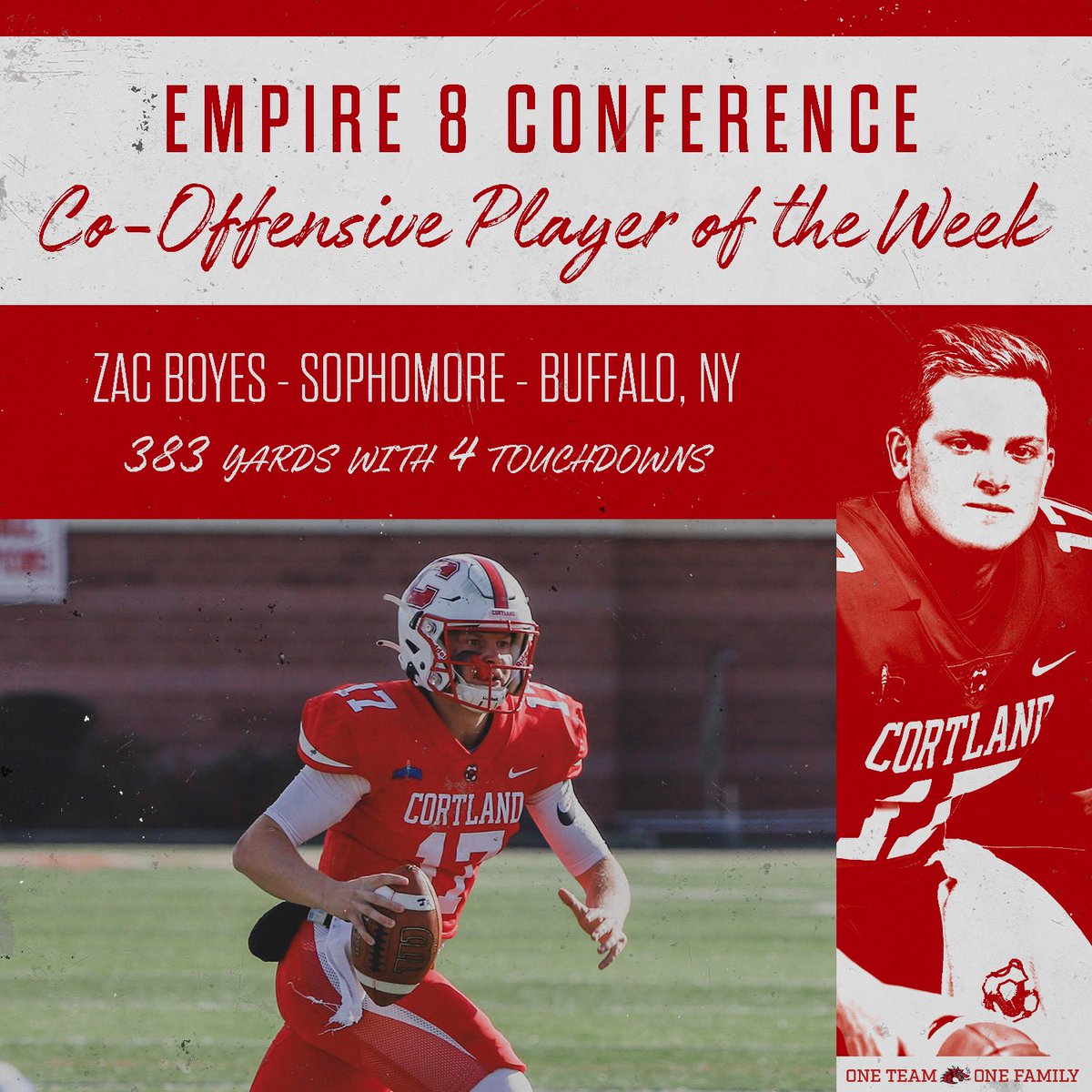 SUNY Cortland Football tweet media