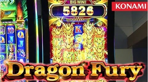 Dragon Fury Slot Machine -  - This game is packaged on the Concerto Crescent cabinet with a 43-inch, curved monitor. It features a 7-8-8-8-7 reel format and a unique bonus!