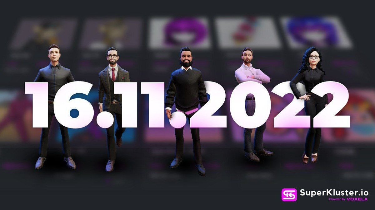 We are excited and proud to announce that Voxel X Network Powered Next Generation NFT Marketplace ‘SuperKluster’ will launch on Wednesday, 16th of November 2022 at 6pm UTC

<a href="/SuperKluster/">SuperKluster.io</a> is Audited by <a href="/CertiK/">CertiK</a>

Please read the detailed medium
medium.com/@VoxelXNetwork…