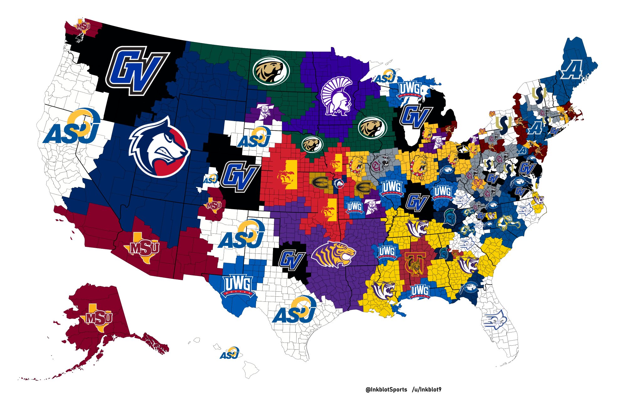 RedditCFB On Twitter Division II Imperialism Map After Week 10 By redditcfb-on-twitter-division-ii-imperialism-map-after-week-10-by