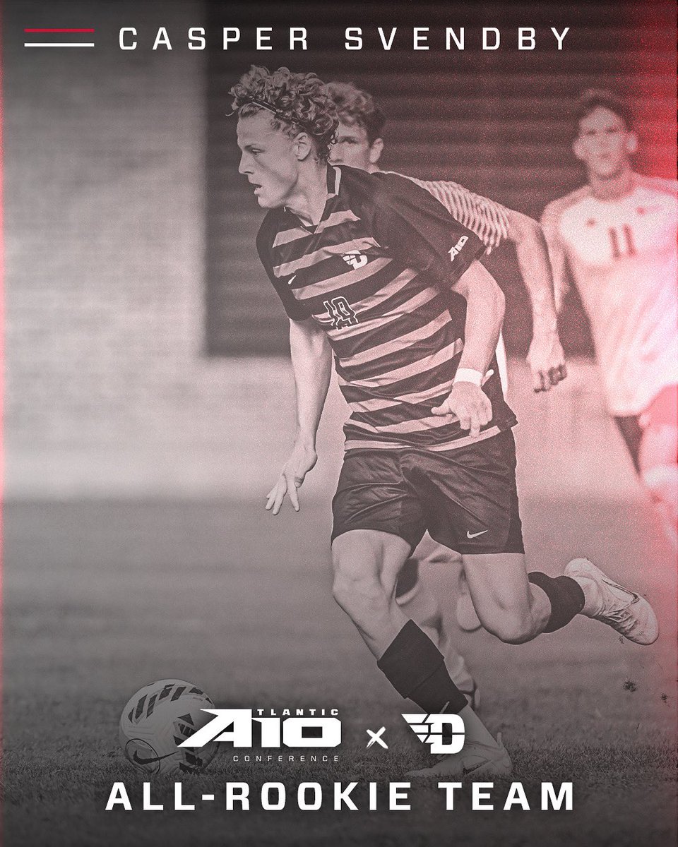 DaytonMSoccer's tweet photo. CONGRATULATIONS Casper Svendby ✈️

@atlantic10 All-Rookie Team!! 

#UDMSOC // #GoFlyers https://t.co/iDqihGS4xt