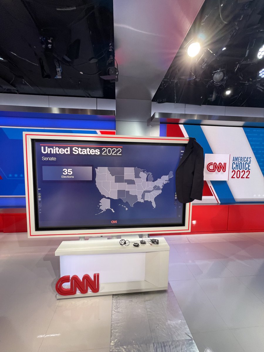 CarolineTounget's tweet photo. The Magic Wall @CNN is getting suited up!! @JohnKingCNN https://t.co/IMzhutGOsj