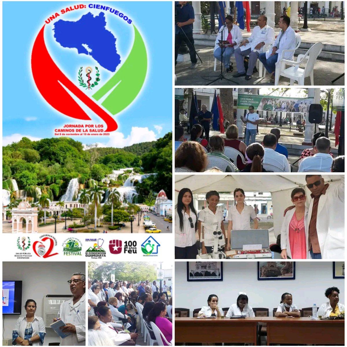 FernandezMaryde's tweet photo. "Por los caminos de la Salud" El Parque Villuendas de la ciudad de #Cienfuegos marcó el inicio de las actividades que se extenderán hasta enero. Una felicitación especialmente hoy para los que se dedican al bello ejercicio de la Radiología. #CubaPorLaSalud  #MejorSinBloqueo https://t.co/ImATdo3nGa