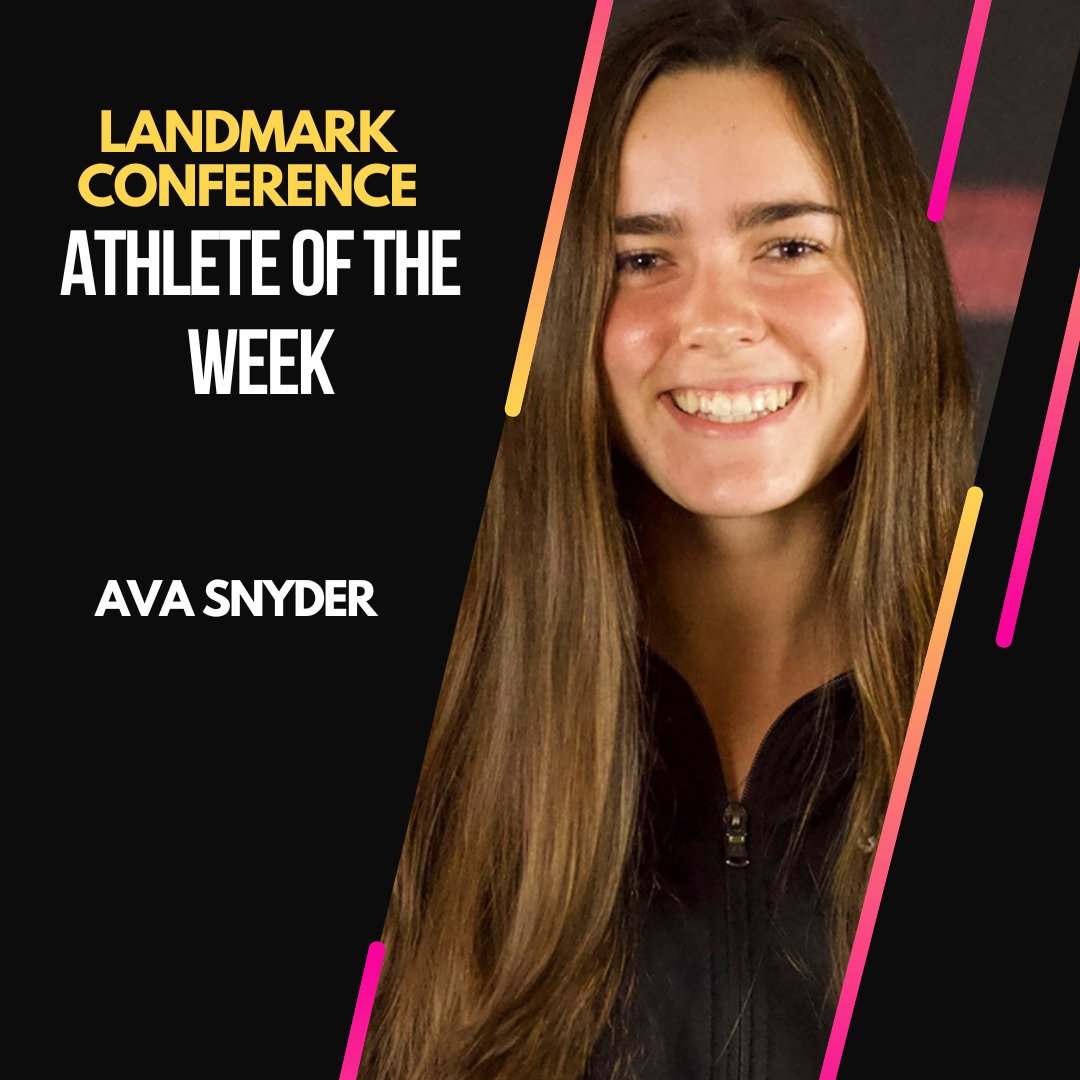 Congratulations to our Landmark Conference Athlete of the Week! Ava marks the 3rd AOTW the Women's Swimming and Diving program has seen this season! And it's only November! Thank you all for your support! #rollcards