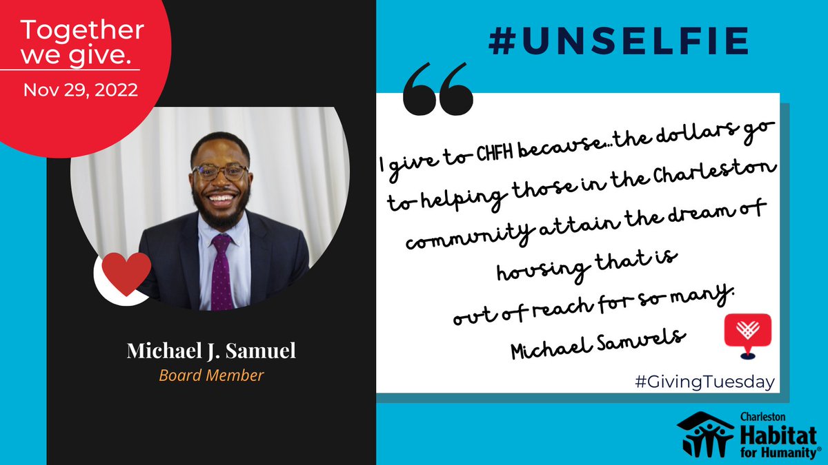 Michael Samuels shares why he supports Charleston Habitat for Humanity. #GivingTuesday #givingback