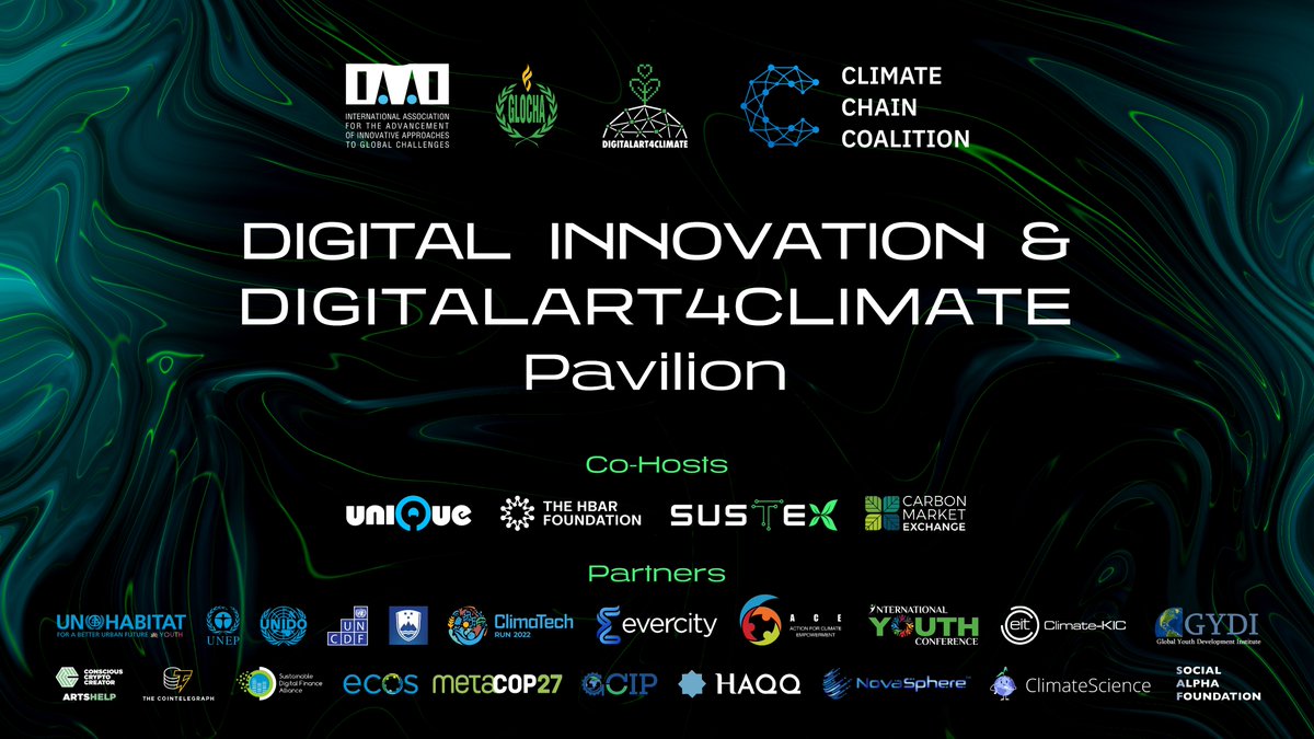 Climate Chain Coalition (@climatechain) on Twitter photo The CCC is proud to announce today it is partnering with <a href="/iaaiglocha/">IAAI - GloCha</a> to launch the Digital Innovation Pavilion at #COP27. A huge thank you and congratulations to Miroslav Polzer <a href="/glocha_mp/">Miroslav Polzer</a> announced at the official press conference - unfccc.int/event/iaai-dig… The CCC is proud to announce today it is partnering with <a href="/iaaiglocha/">IAAI - GloCha</a> to launch the Digital Innovation Pavilion at #COP27. A huge thank you and congratulations to Miroslav Polzer <a href="/glocha_mp/">Miroslav Polzer</a> announced at the official press conference - unfccc.int/event/iaai-dig…