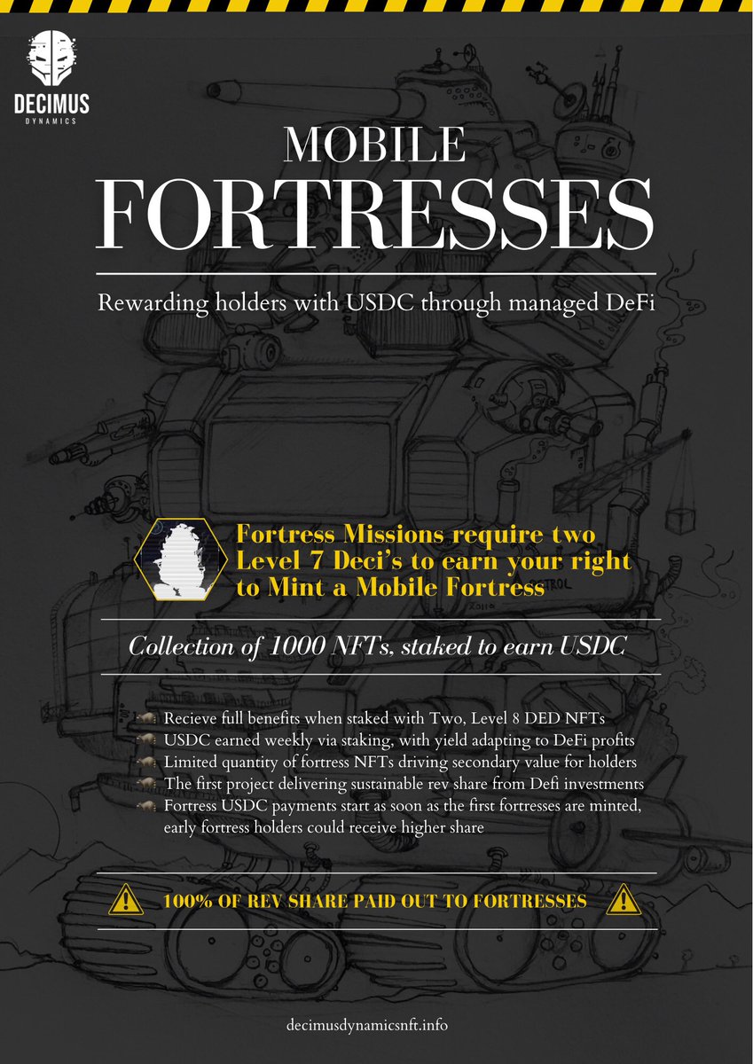 DecimusDynamic's tweet image. Get ready to earn your Mobile Fortress! 🦾
#riseoftheDED #DED