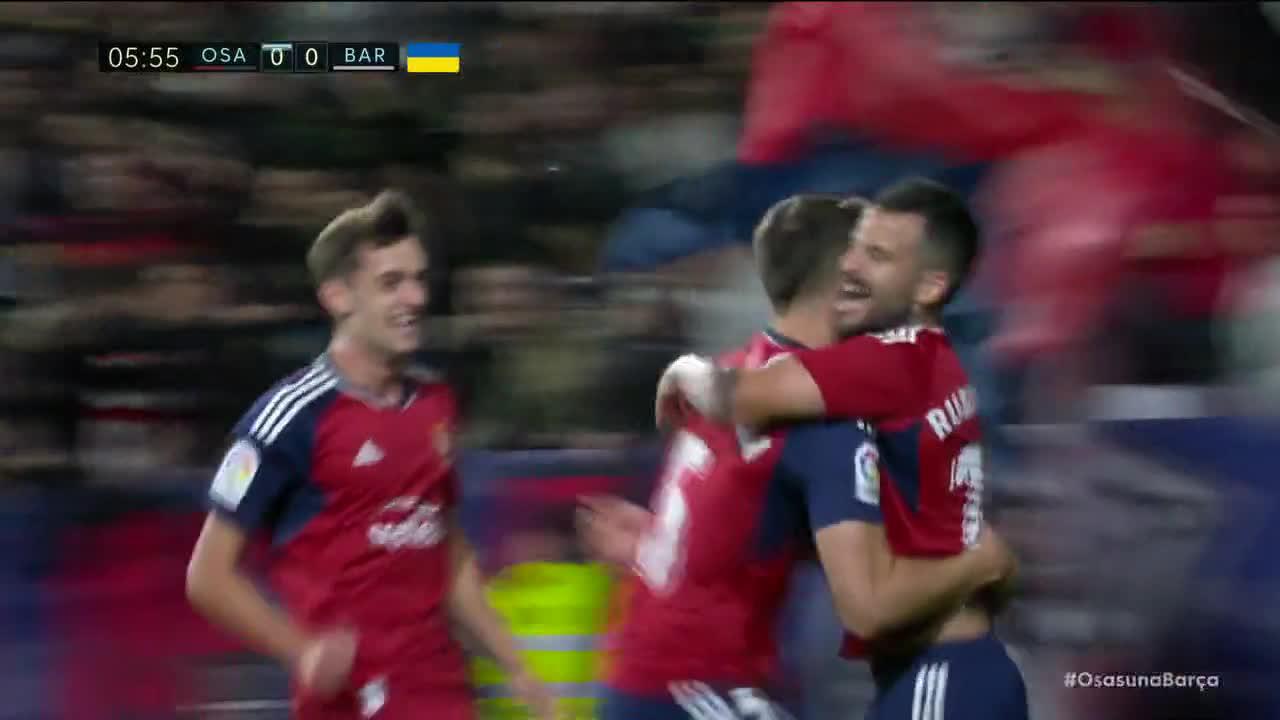 OSASUNA LEAD BARÇA 1-0 😱”