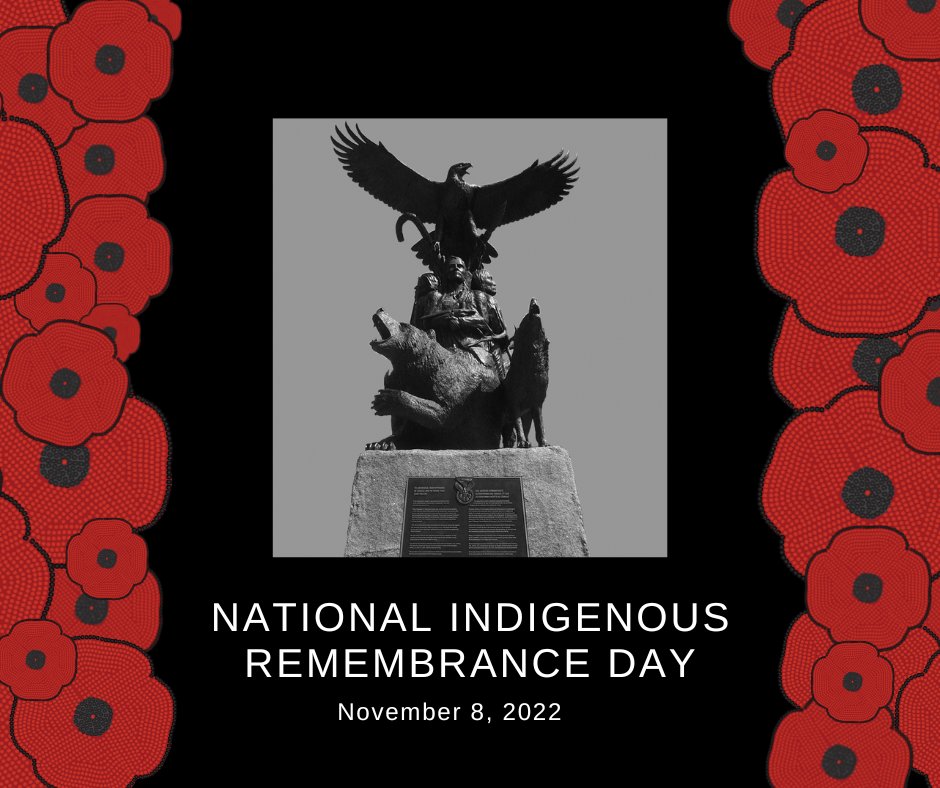 Join us in honouring Indigenous Veterans and the role they have played in Canada's history.  We will take a moment to express our gratitude alongside many other ceremonies being held across the country to mark National Indigenous Remembrance Day.