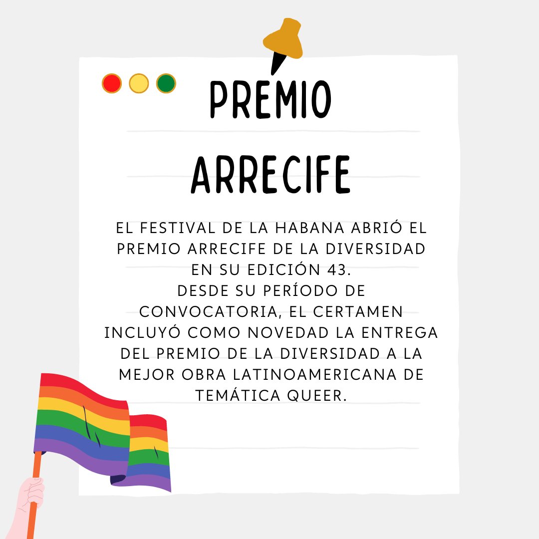 El Festival de La Habana abrió el premio Arrecife de la diversidad 🏳️‍🌈 en su edición 43.