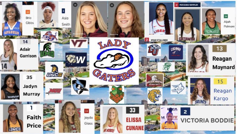 Good luck to all of our Gater Alumni as they start a new season!!🐊🏀 <a href="/AsiaSmith2322/">Asia Smith</a> <a href="/elizabethkitley/">Liz Kitley</a> <a href="/caylanicole22/">Cayla King</a> <a href="/NyahSimone23/">Nyah</a> <a href="/mercedeswampler/">Mercedes</a> <a href="/AijahPalmore/">Aijahh🥵</a> <a href="/RaeMae25/">Reagan Maynard</a> <a href="/reagankargo/">Reagan Kargo</a> <a href="/ecunane_/">Elissa Cunane</a> <a href="/victoria_boddie/">Victoria Boddie</a> <a href="/jadyn_murray/">Jadyn Murray</a> <a href="/jaydaglass1/">Jayda Glass</a> <a href="/adairgarrison/">Adair Garrison (AG)</a> <a href="/_bria_4/">Bria Gibbs</a> <a href="/fdprice23/">Faith🖤</a>