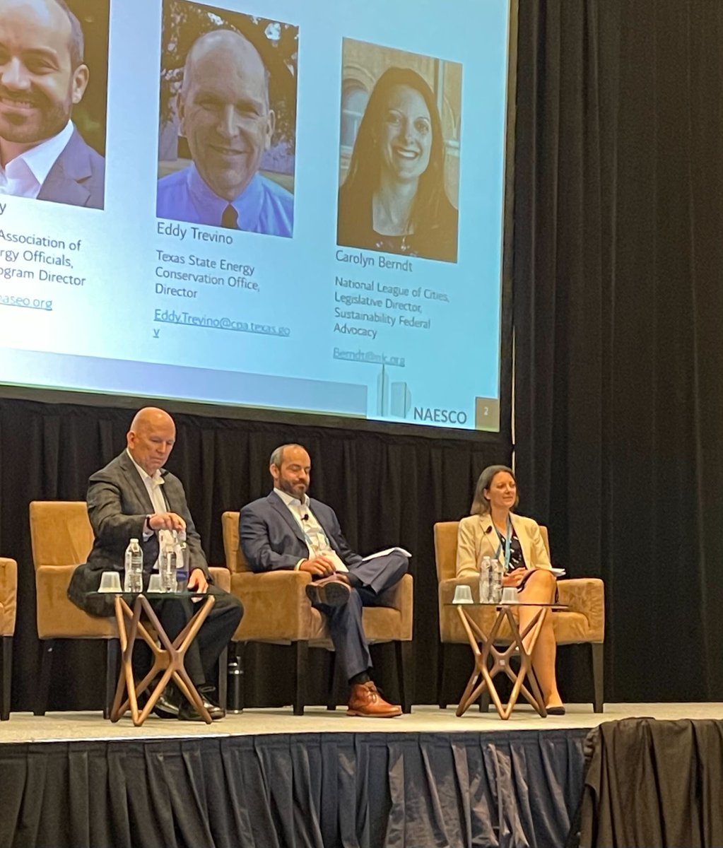 NaescoNews's tweet photo. Panelists at the #R3Conference discussed recent funding for climate mitigation and resilience and the challenges and opportunities as states and cities work to leverage these dollars. ESCOs can play a key role in delivering data to transform infrastructure and improve efficiency. https://t.co/sI2c9qaEud