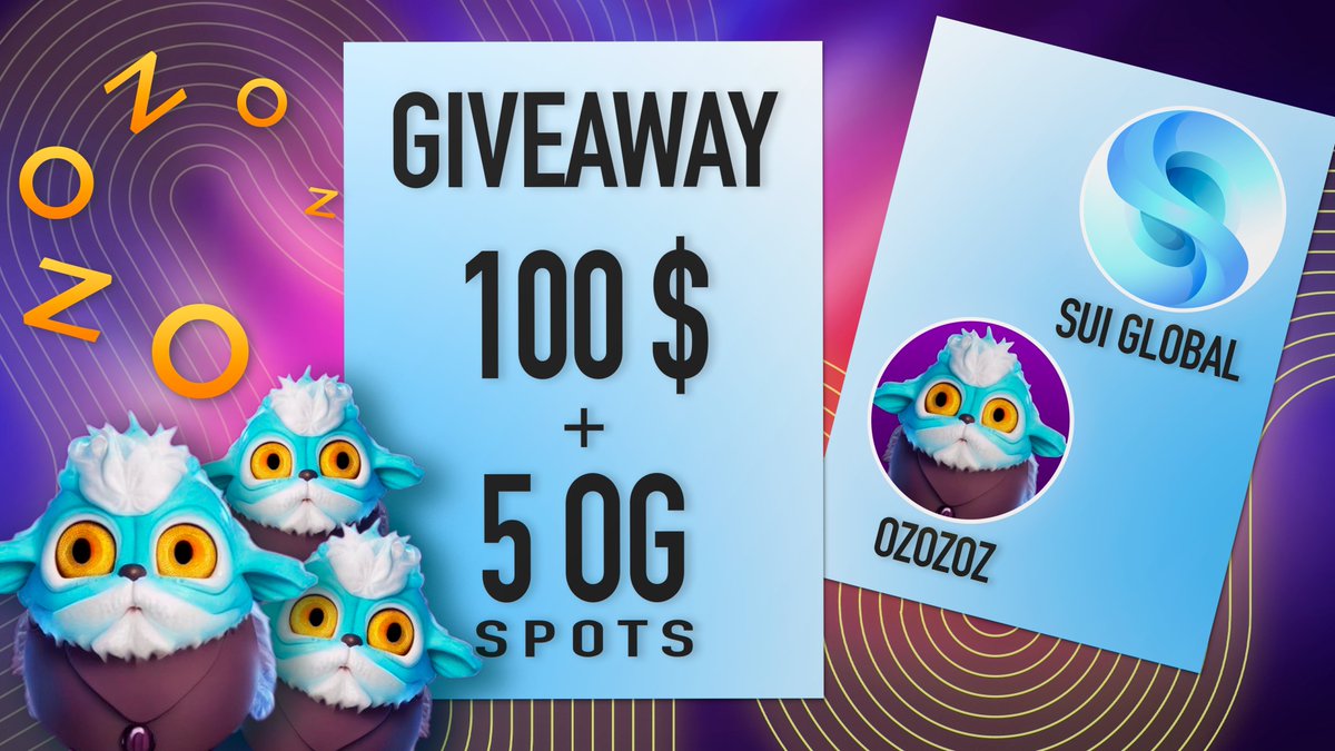 Monad Pump (@monadpump) on Twitter photo 🔥HOT GiVeWAY🔥
🎁100$ and 5 OG🎁
@OzOzOz_NFT - will be launched 𝗠𝗶𝗻𝘁𝟮𝗘𝗮𝗿𝗻 NFT Coollection, and then - NFT Marketplace 🤩
1.Follow @OzOzOz_NFT & <a href="/SuiGlobal/">Sui Global</a>
2.❤️,Retweet
3.Tag friends
⏰72h
#Suinami 🔥HOT GiVeWAY🔥
🎁100$ and 5 OG🎁
@OzOzOz_NFT - will be launched 𝗠𝗶𝗻𝘁𝟮𝗘𝗮𝗿𝗻 NFT Coollection, and then - NFT Marketplace 🤩
1.Follow @OzOzOz_NFT & <a href="/SuiGlobal/">Sui Global</a>
2.❤️,Retweet
3.Tag friends
⏰72h
#Suinami