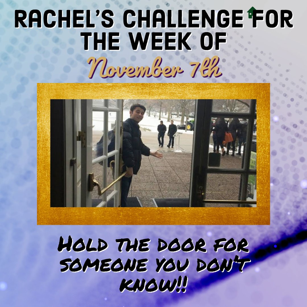 Kind of different to start the week on a Wednesday! 🙃💜🙃💜Here is your Rachel's Challenge for the week!!
<a href="/HeatherHibner/">ℍ𝕖𝕒𝕥𝕙𝕖𝕣 ℍ𝕚𝕓𝕟𝕖𝕣, 𝔼𝕕.𝔻.</a> <a href="/DrSzarmach/">Adam Szarmach, Ed.D</a> @melanierush25 <a href="/PlumTeachers/">Plum Teachers</a> <a href="/plumboroughsd/">Plum Borough SD</a>