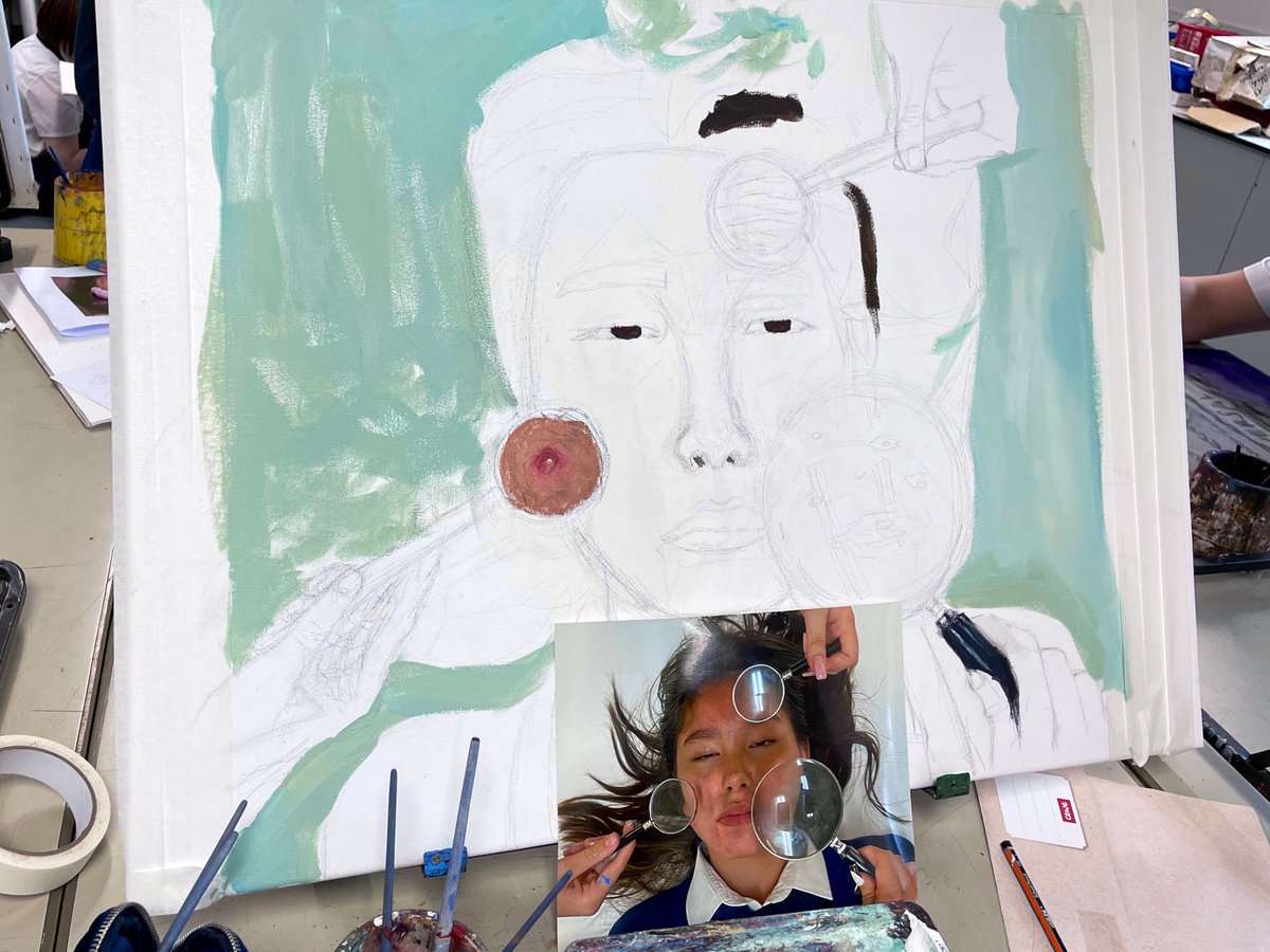 Art_bchs's tweet photo. The process of final piece creation has begun for the year 11s this week! Some very exciting work starting to take shape 👀✨#LoveArt #LoveBCHS #LifeAtOsborne https://t.co/3HhXbmVU6l