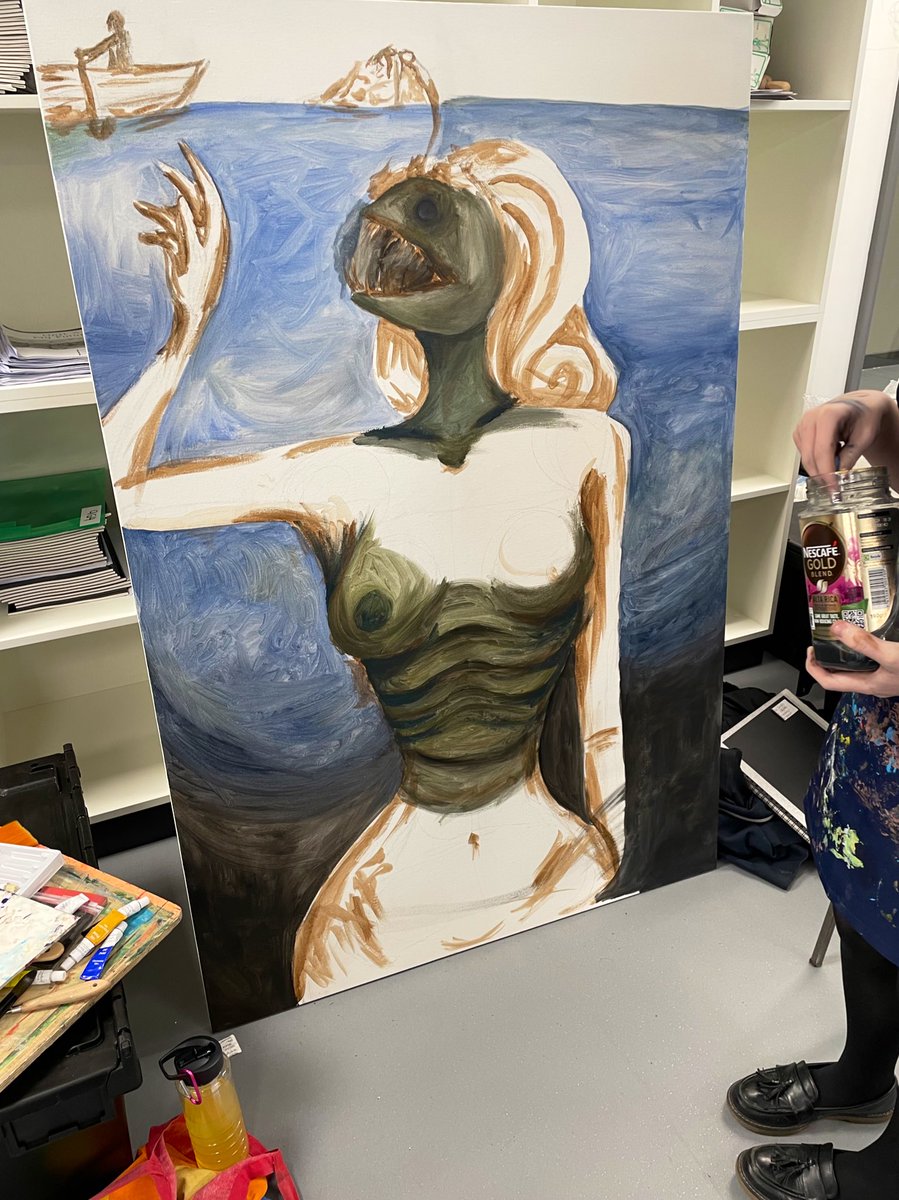 Art_bchs's tweet photo. The process of final piece creation has begun for the year 11s this week! Some very exciting work starting to take shape 👀✨#LoveArt #LoveBCHS #LifeAtOsborne https://t.co/3HhXbmVU6l
