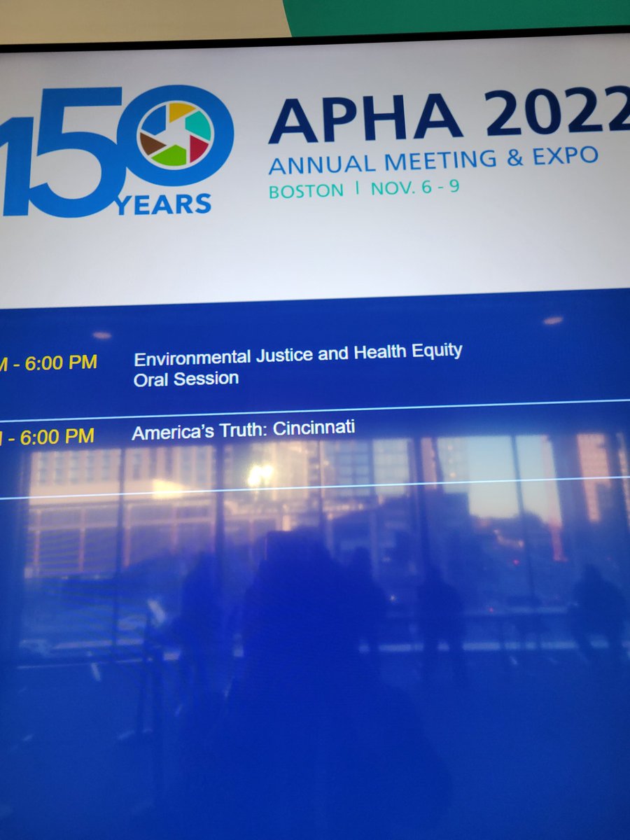 30 minutes to showtime <a href="/APHAAnnualMtg/">APHA's Annual Meeting & Expo</a> .
Join us in BCEC258C for a special screening of 'America's Truth:Cincinnati ". The first documentary from <a href="/ResilNation/">Center for Community Resilience</a> that tells the story of #structuralracism and the pathway to equity with #publichealth.