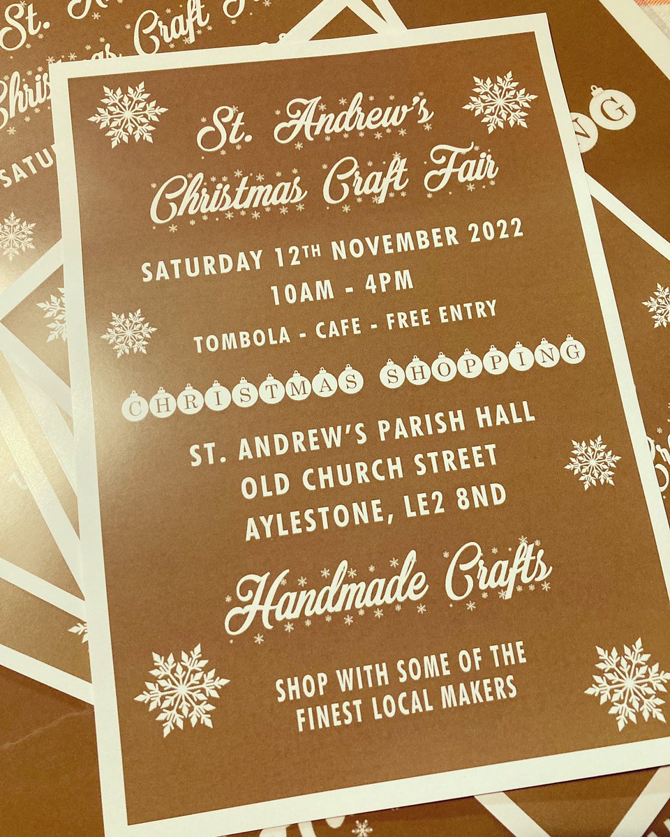 saiaylestone's tweet photo. Our Christmas Craft Fair is this Saturday…we hope you can make it 😊🎄 #leicester #leicestershire #aylestone #aylestonevillage #christmasshopping #crafters #makers #christmascrafts #christmascrafts #christmasgiftideas https://t.co/KRDYVdqMB3