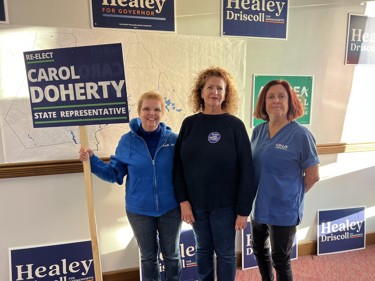 reelectdoherty's tweet image. Getting Out The Vote with friends and colleagues including Congressman @JakeAuch, Chair of House Ways and Means @RepMichlewitz ,@MassNurses President Katie Murphy and a whole bunch of excited supporters! 

Let’s do this! Polls are open until 8:00PM!