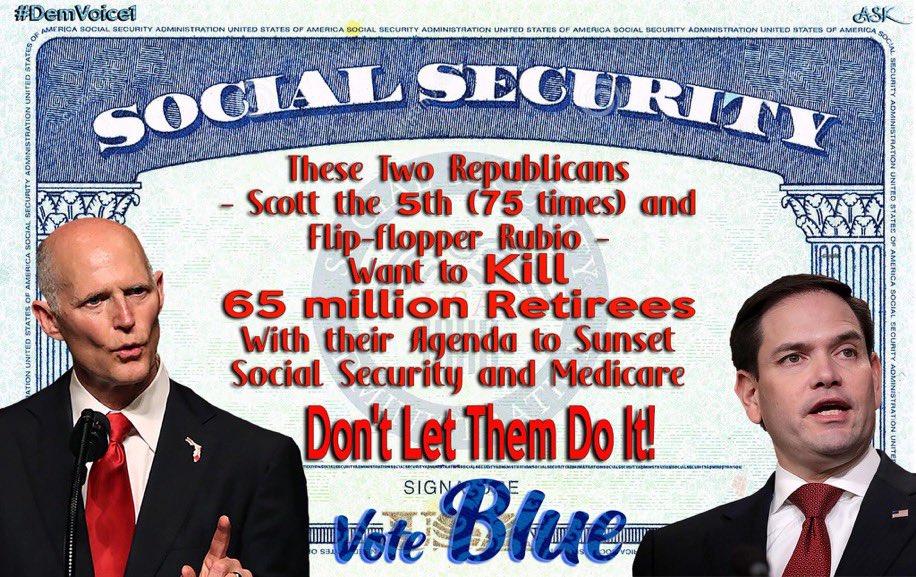 SuzanneMcQueen3's tweet photo. Use your voice/VOTE! Speak up & BE HEARD! Social Security, Medicare, VA Benefits, Woman's Autonomy & more, are ON THE BALLOT!
#VoteBlueToProtectYourRights
#VoteBlueToSaveSocialSecurity
#VoteBlueToRestoreDecency https://t.co/WevzFKJLTC