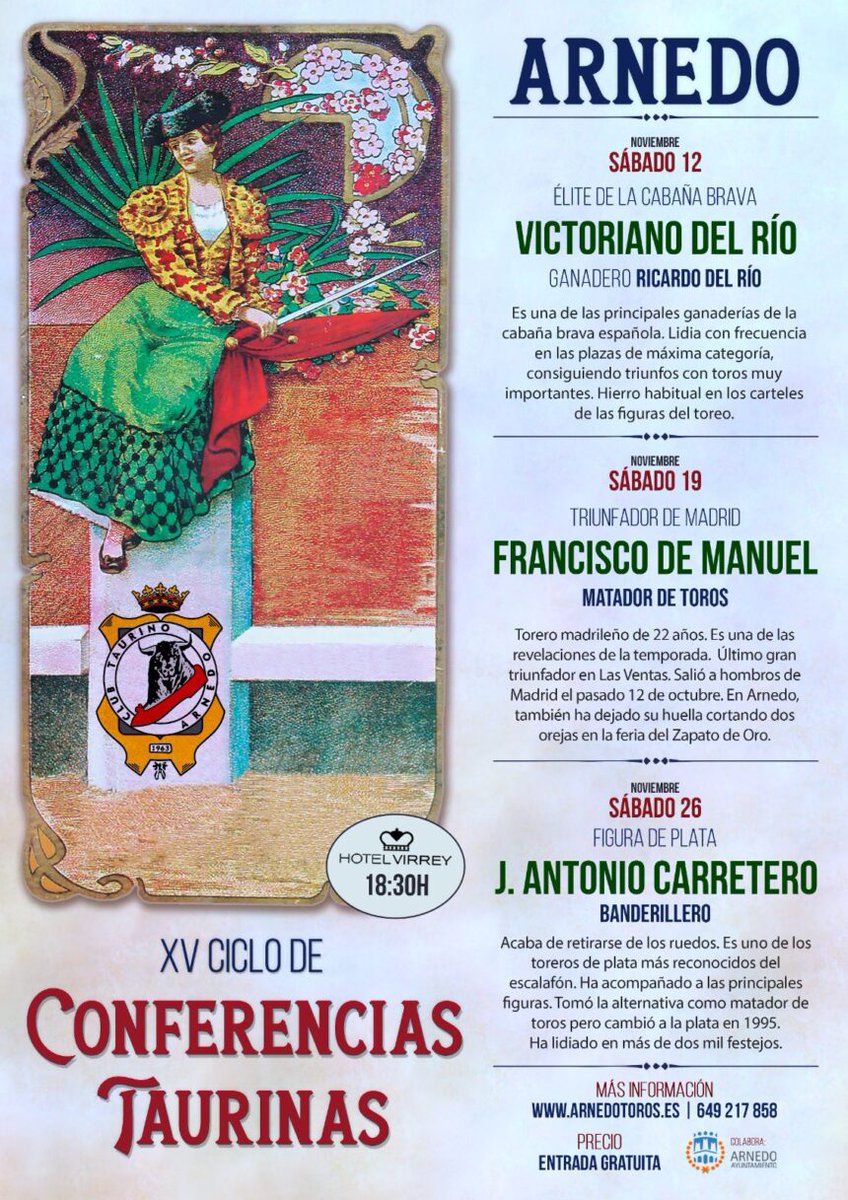 El Club Taurino acercará a Arnedo a Ricardo del Río, Francisco de Manuel y Carretero <a href="/clubtaurino/">Club Taurino Arnedo</a> <a href="/aytoarnedo/">Ayuntamiento Arnedo</a> <a href="/prensafdemanuel/">Prensa Francisco de Manuel</a> <a href="/fdmanuel_/">Francisco de Manuel</a>

tauromaquiasmundiales.es/el-club-taurin…