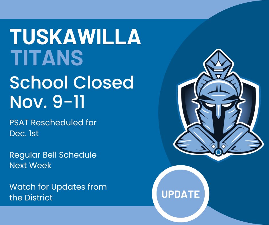 Schools closed Nov. 9-11. PSAT Reschedule for Dec. 1st. Regular Schedule Next Week. Follow <a href="/SCPSInfo/">SCPS Info</a>  for regular updates regarding Tropical storm Nicole. Be Safe!