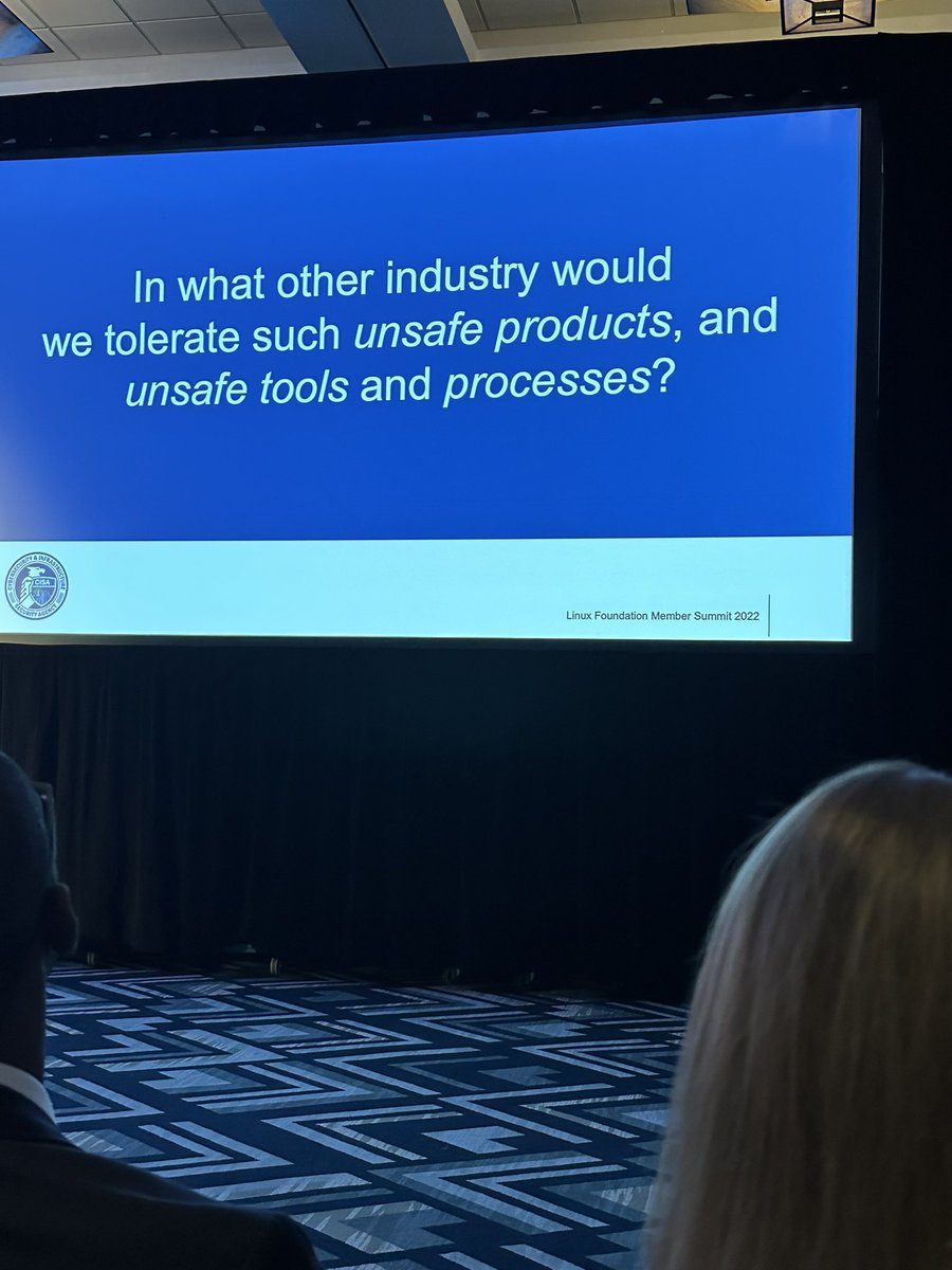 cra's tweet photo. happy to have invited @boblord to speak at #lfms about security and memory unsafety issues… fun ideas around having vendors/projects publish a “memory safe roadmap” https://t.co/DXmCIiOnMh