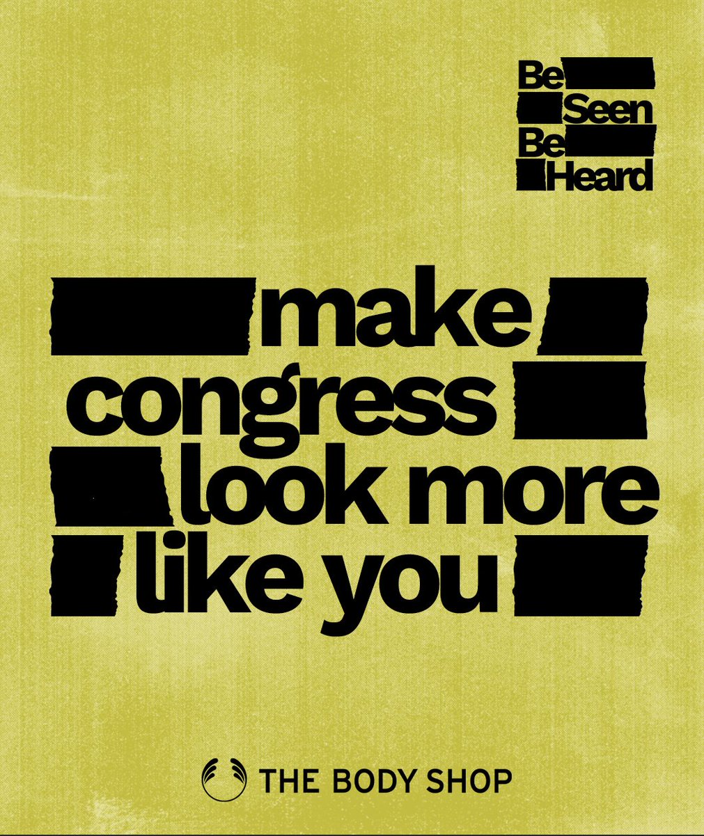 Proud of our VOTE work for The Body Shop. #FLEXYOURVOTE 78% of Gen Z and Millennial-age youth believe the government needs total reform. Also, 2.6% of elected government officials are under 30, so there’s a 97.4% chance young people’s needs come last. 
#Midterms #MidtermElections