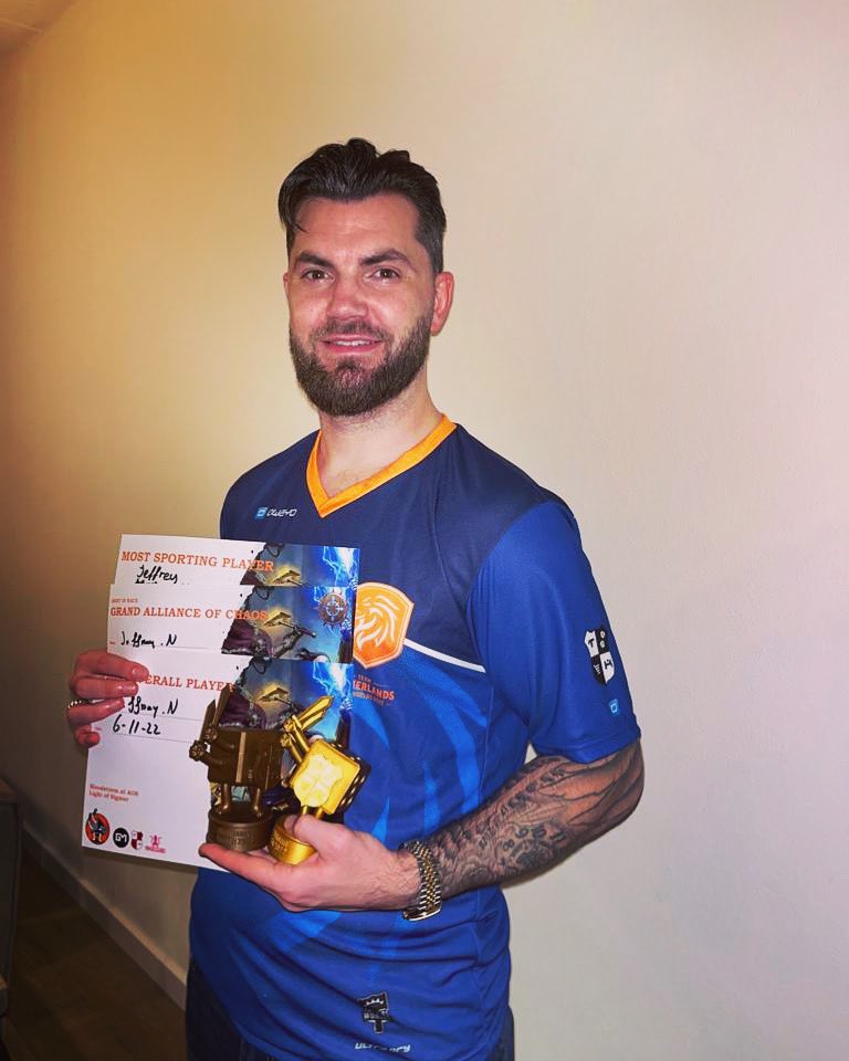 Some potential team members went to the Bloodstorm event last weekend.

Peter Zuidgeest took second place with KO

Jeffrey ‘Mezura’ Nijhoff took Third, Best Sports and Best Chaos with LoFP Furyspam

Thanks <a href="/RageSquid/">RageSquid</a>, Tabletop Kingdom, ScarsMiniMadness and <a href="/TabletopAlly/">AllianceOpen</a>