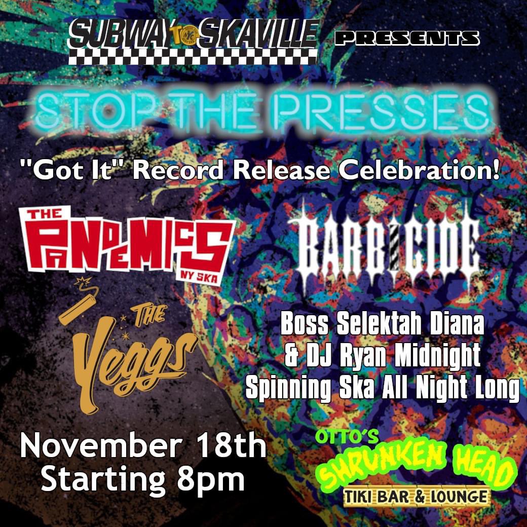 Dr. Rude Mechanic (@drrudemechanic) on Twitter photo What’s this? Another <a href="/ThePandemics/">The Pandemics</a> show?!
Anyone who can’t make it to far off Long Island come see us at Otto’s w/ <a href="/STOPresses/">Stop The Presses</a> What’s this? Another <a href="/ThePandemics/">The Pandemics</a> show?!
Anyone who can’t make it to far off Long Island come see us at Otto’s w/ <a href="/STOPresses/">Stop The Presses</a>