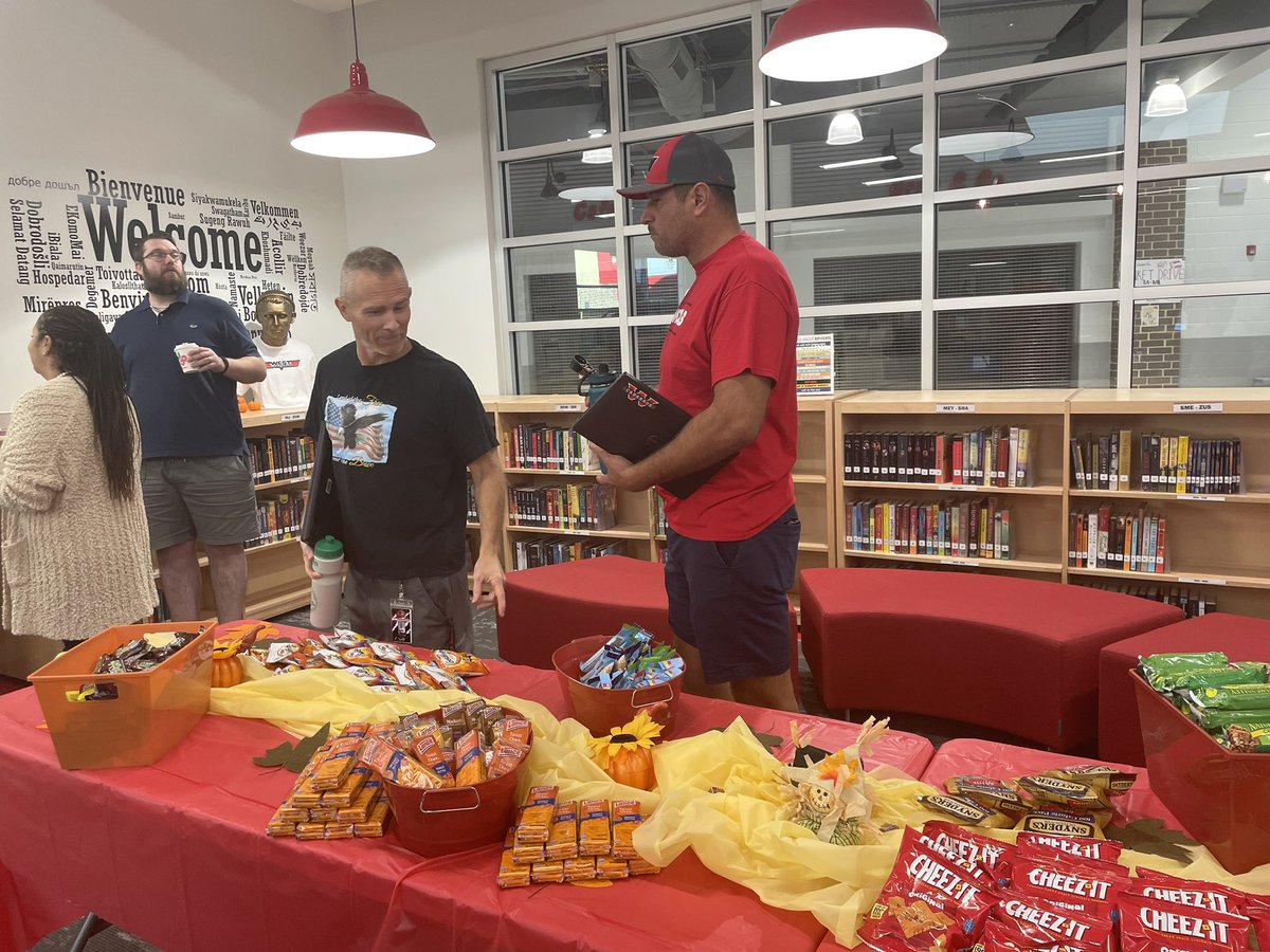 Love this staff of ours!! TY to our PTSO for the snack bar throughout the day! Our teachers worked hard to analyze student data and plan interventions to best meet the needs of students! Thank you for your presence in learning and planning! <a href="/CabarrusWest/">West Cabarrus High School Wolverines</a> <a href="/CabCoSchools/">Cabarrus Co. Schools</a>