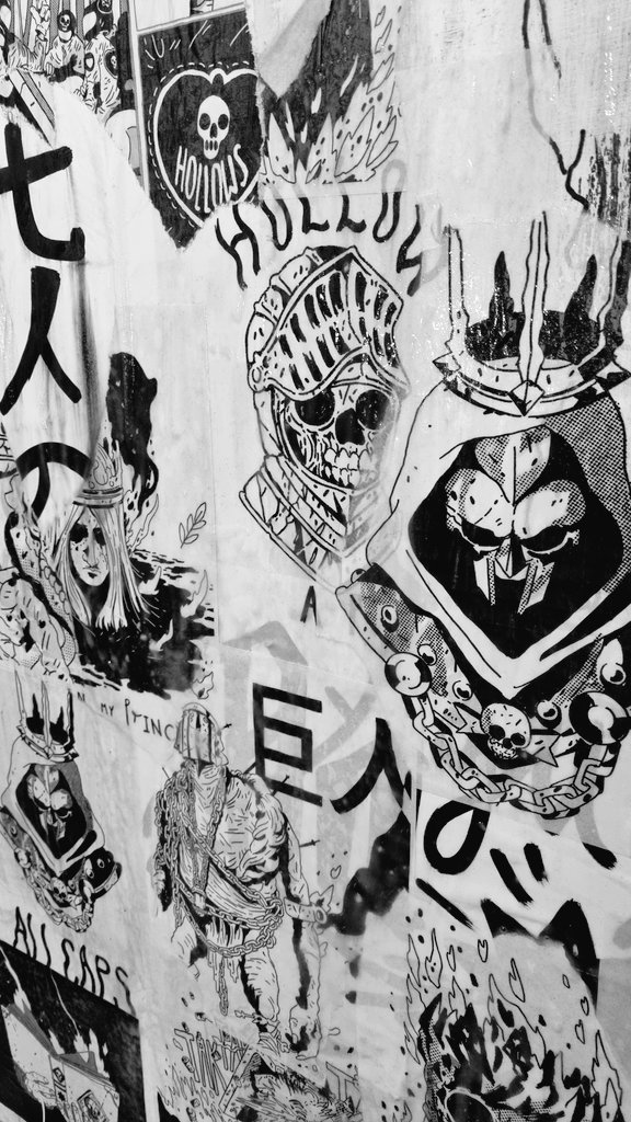 CROM_INK's tweet image. Experimenting on canvas with wheat paste.