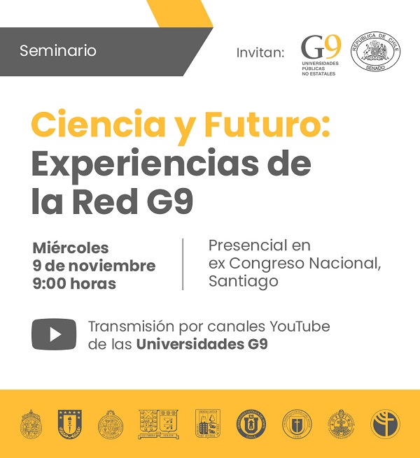 ckelarvolcanes's tweet photo. [Hoy a las 10.25] Nuestro subdirector  y académico @UCN, Pablo Salazar, participará en el seminario "Ciencia y Futuro: Experiencias de la Red G9".
Invitan: @UniversidadesG9 y Comisión de Desafíos del Futuro del #Senado
Info 👉 https://t.co/kG2witXZTH 
https://t.co/zncuhitleh https://t.co/4MxFNUEL0c