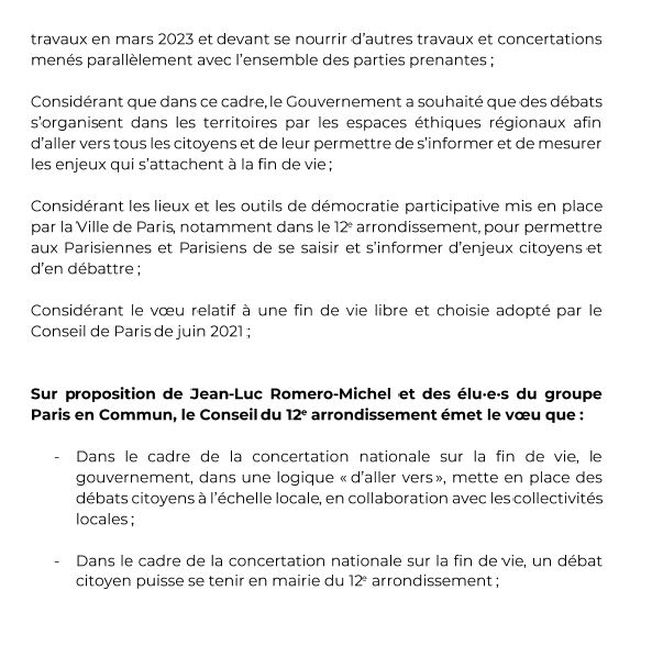 groupePEC12's tweet photo. ✅Le #CA12 a adopté le vœu proposé par @JeanLucRomero, le @groupePEC12 relatif à la concertation nationale sur la fin de vie
👇 https://t.co/fvZRZPbVas