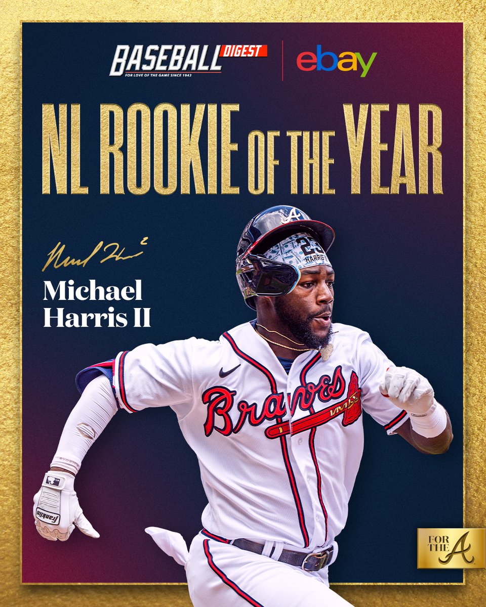 Braves's tweet photo. Baseball Digest has named @MoneyyyMikeee their 2022 Baseball Digest/eBay NL Rookie of the Year! https://t.co/G6GEOuFBwU