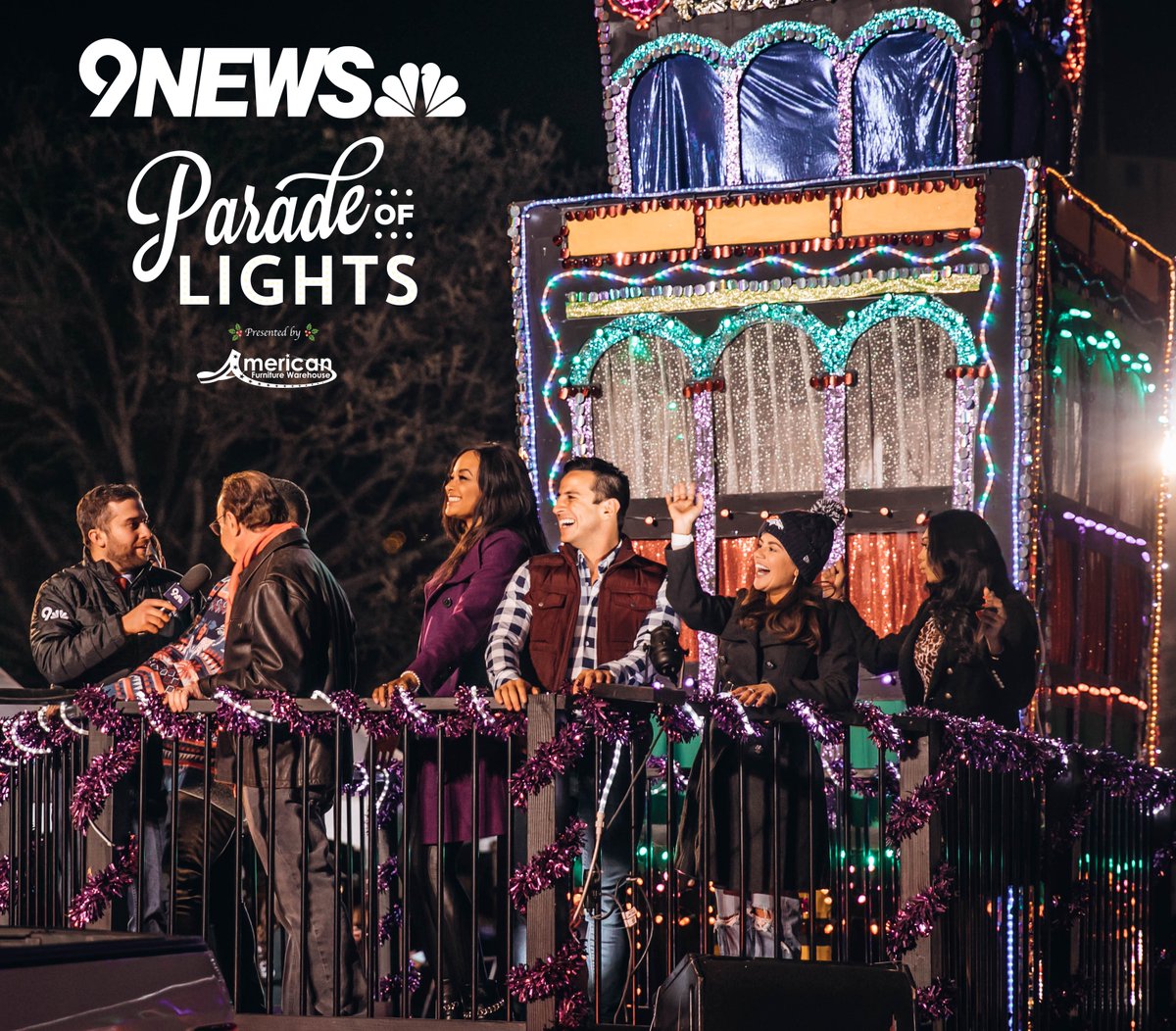 DowntownDenver's tweet photo. The @9NEWS Parade of Lights returns Sat. December 3rd! Enjoy the floats, the lights, the music and all the holiday cheer from the warmth of your cozy home!
Join us at on Saturday, Dec. 3rd at 6 PM, or tune in on 9NEWS to watch the Parade live.
#downtowndenver #POL22 #JingleJog https://t.co/VdKxYSPkY8