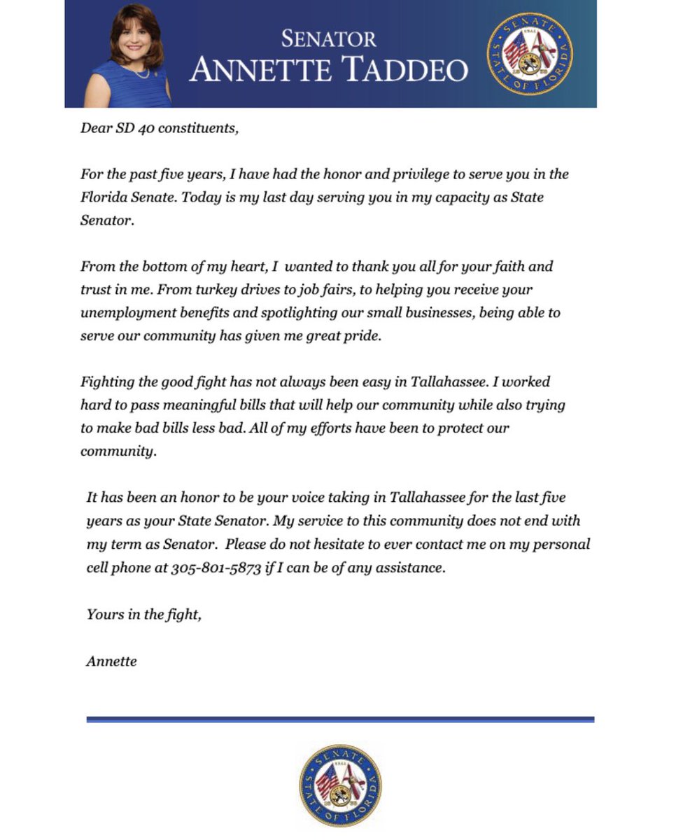 Senator Annette Taddeo (She/Her/Ella) tweet media