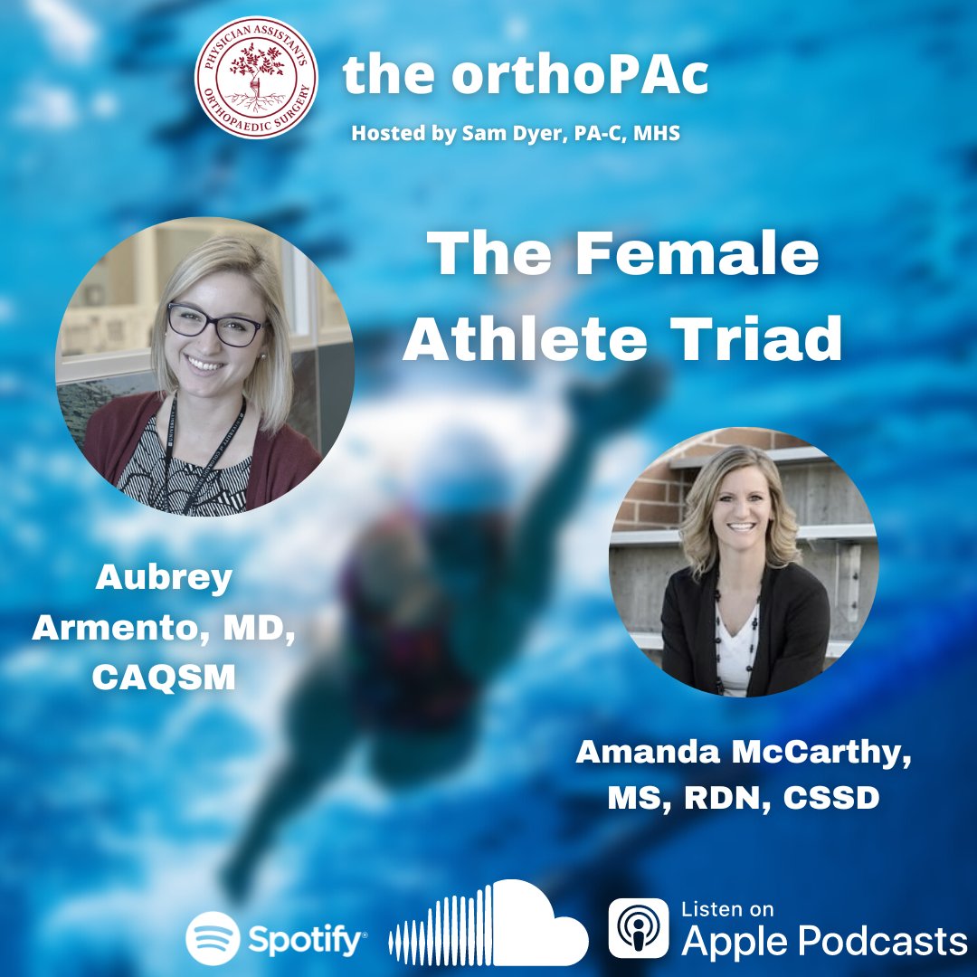 PAOS News (@paosnews) on Twitter photo Adolescence is a critical time for bone accrual.
Don't miss the #orthoPAc podcast this month as #sportsmedicine physician <a href="/AubreyArmentoMD/">Dr. Aubrey Armento</a> & sports nutritionist <a href="/AmandaMacRD/">Amanda McCarthy</a> discuss Female #Athlete Triad, RED-S, and more.
paos.org/page/orthoPAcP⦠Adolescence is a critical time for bone accrual.
Don't miss the #orthoPAc podcast this month as #sportsmedicine physician <a href="/AubreyArmentoMD/">Dr. Aubrey Armento</a> & sports nutritionist <a href="/AmandaMacRD/">Amanda McCarthy</a> discuss Female #Athlete Triad, RED-S, and more.
paos.org/page/orthoPAcPā¦