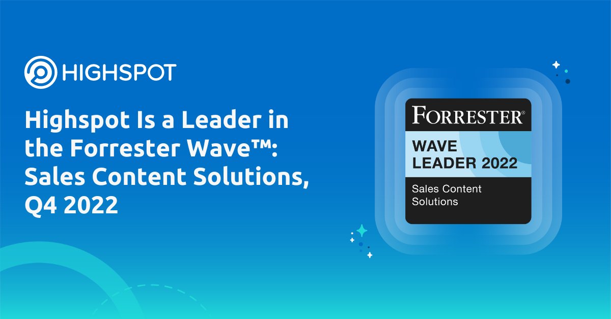JamesHighspot's tweet photo. Find out why a customer interviewed for the Forrester Sales Content Solutions Wave, Q4 2022 described our Salesforce integration as “superbly superior.”  https://t.co/imP8PpnZwR https://t.co/kTUmqk078t