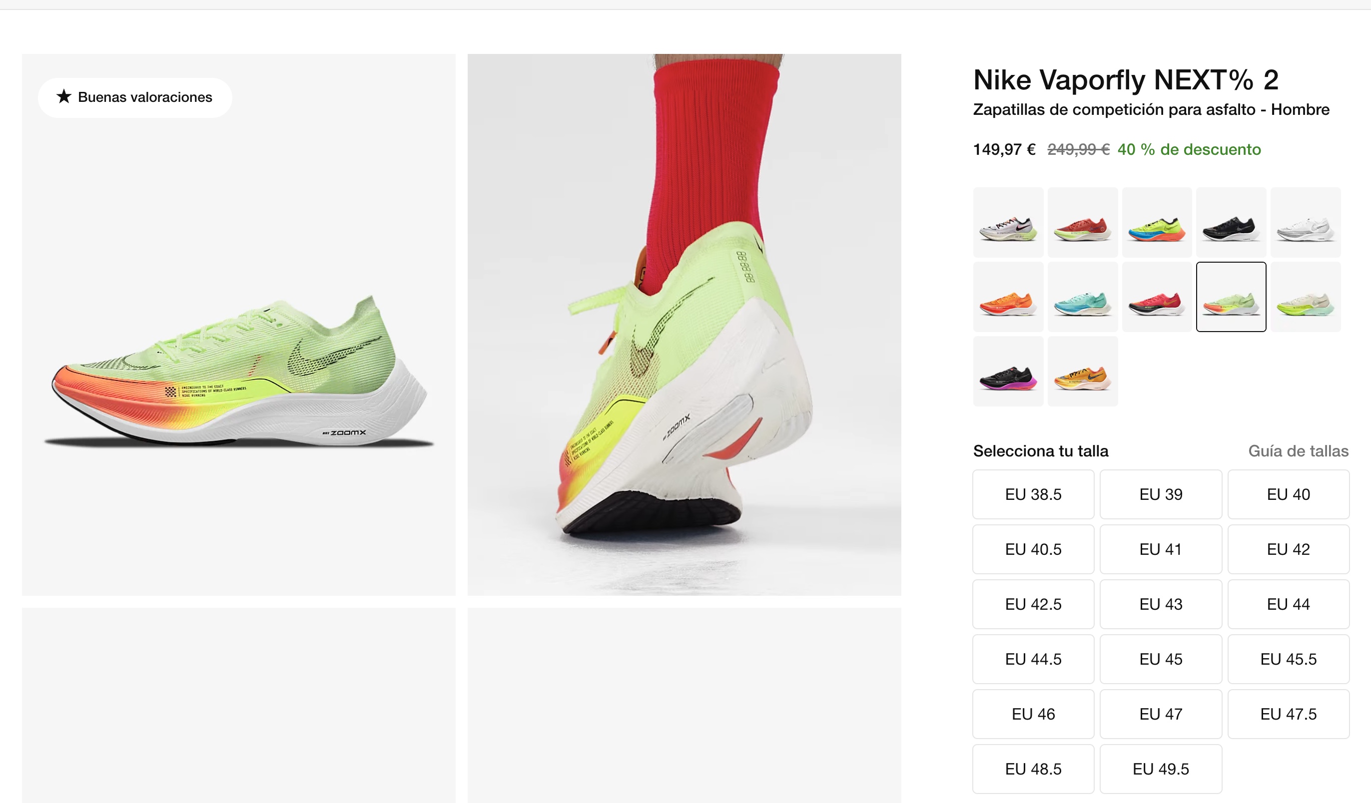 joyería vamos a hacerlo Interpretativo Palabra de Runner on Twitter: "🔥 Nike Vaporfly NEXT% 2 por 149€ TODAS las  tallas. 👉 https://t.co/MyixFM8038 https://t.co/yhO5sKqcQd" / Twitter