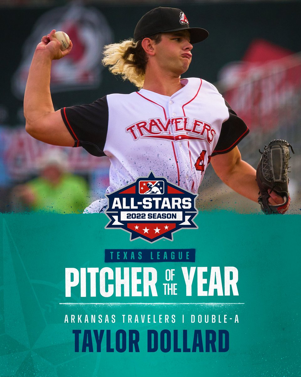 Mariners Player Development (@msplayerdev) on Twitter photo After posting a 16-2 record and 2.25 ERA, <a href="/T_Dollard/">Taylor Dollard</a> is the 2022 Texas League Pitcher of the Year! #SeaUsRise After posting a 16-2 record and 2.25 ERA, <a href="/T_Dollard/">Taylor Dollard</a> is the 2022 Texas League Pitcher of the Year! #SeaUsRise