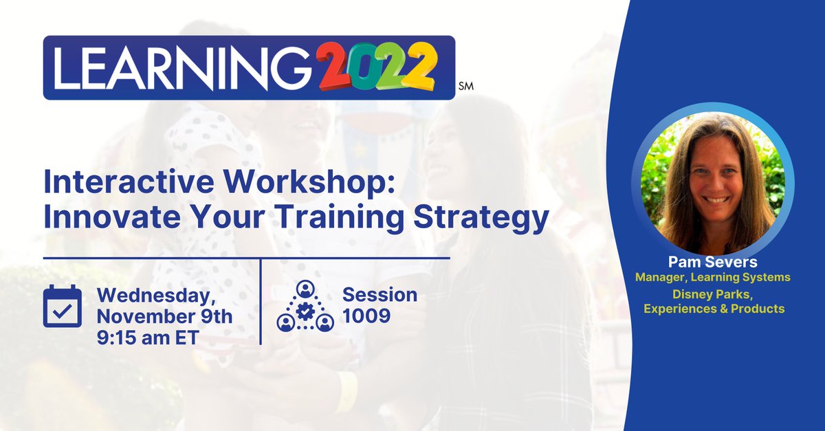 If you are attending the #Learning22 Conference, please join Pam Severs, Manager of Learning Systems at Disney Parks, Experiences and Products, to explore how to create a user centered approach to your technology and learning strategy.bit.ly/3Eg9Isx