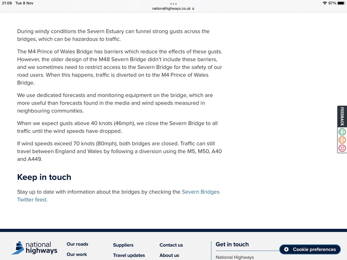 ElizabethOliver's tweet photo. @2SevernBridges please can you explain has policy changed as your website now suggests prohibited traffic flow no longer exists when it did 8 days ago? When the M48 bridge is shut to all traffic it’s causing hours of misery to thousands of people using both bridges, M4, M5 &amp; M49! https://t.co/LJi9Fs98nK