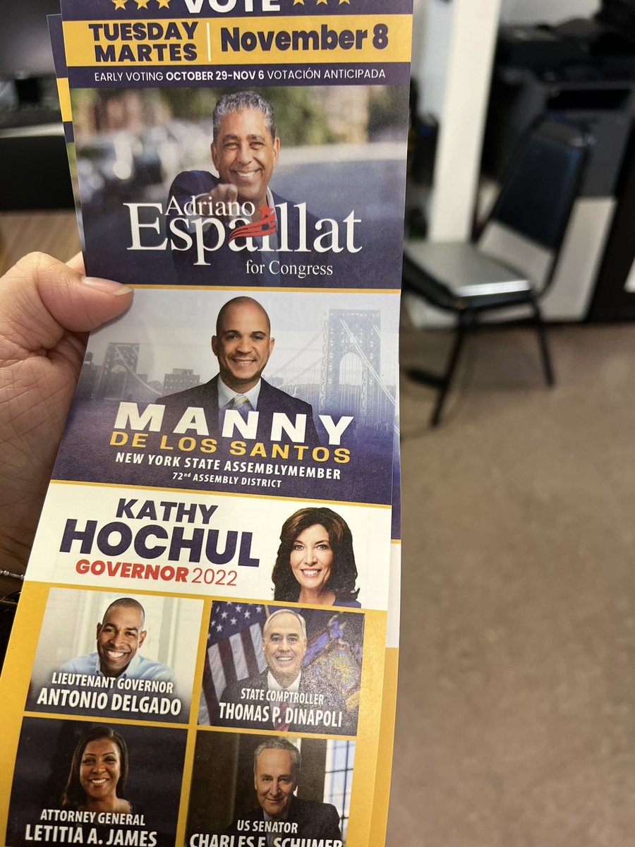 From the United States Congress to the U.S. Senate and every level of government in between on today’s ballot will affect your daily life. 

I’m voting &amp; helping #GOTV for Rep. <a href="/EspaillatNY/">Adriano Espaillat</a> because doing nothing on Election Day is not an option for our #WestHarlem community.