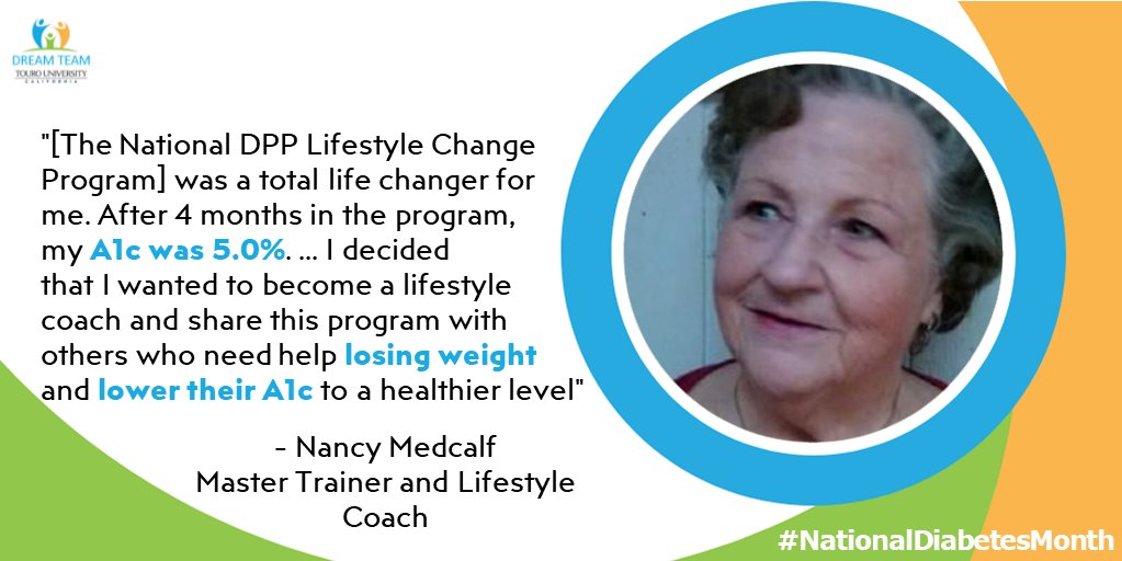 96 million American adults have prediabetes. TUC's #MOBEC is a provider of the #NationalDPP lifestyle change program. We are proud to have been part of Nancy's journey! Her hard work is an inspirations to all! Let's keep working to provide #AccessToDiabetesEducation!