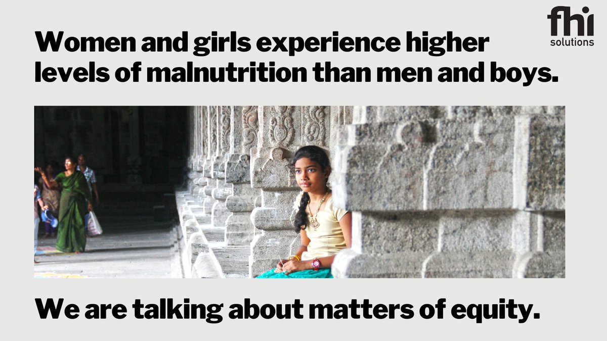 We are working with partners to make good nutrition for girls and women a geopolitical imperative. #FHINutrition