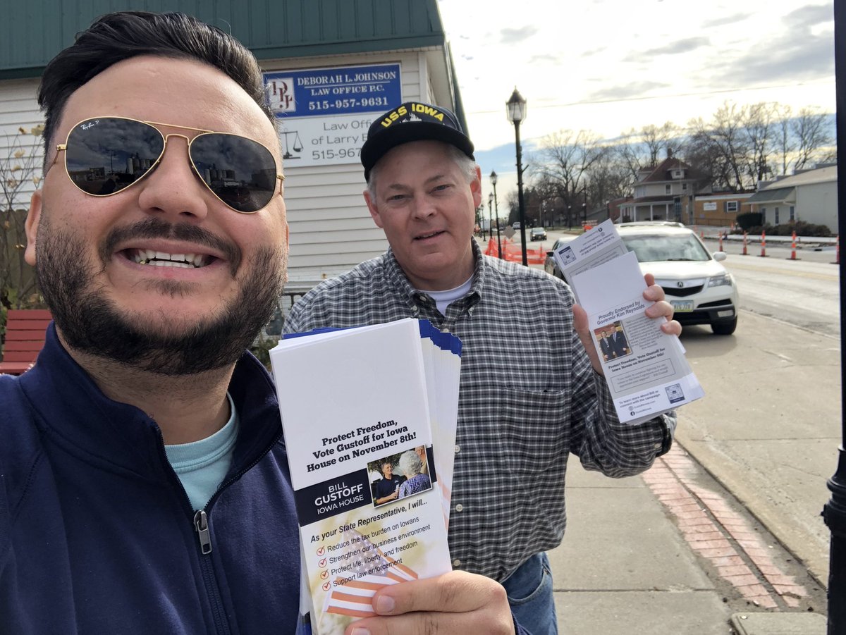TRoweIA's tweet image. It’s been great door knocking for these candidates and with these volunteers, get to the polls today and vote Republican! @mark_iowa @BillGustoff #IA03 #LeadRight #RedTsunami2022