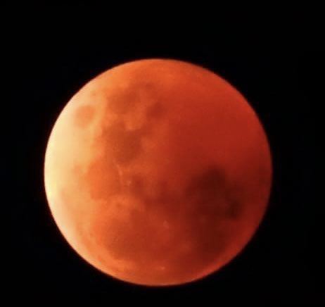 VLSmart's tweet photo. @latestinspace Blood Moon - From Hervey Bay Queensland Australia (no filter) original photo and cropped version https://t.co/fivW2ANTHC