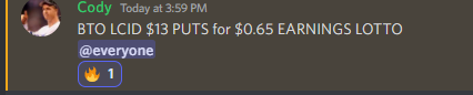 FrameworkTrades's tweet photo. Follow and join discord to get alerts in real time! (link in bio)

Our analysts took $LCID lotto puts right before close... and they seem to be moving!👀 https://t.co/IVP2Yqeaqy